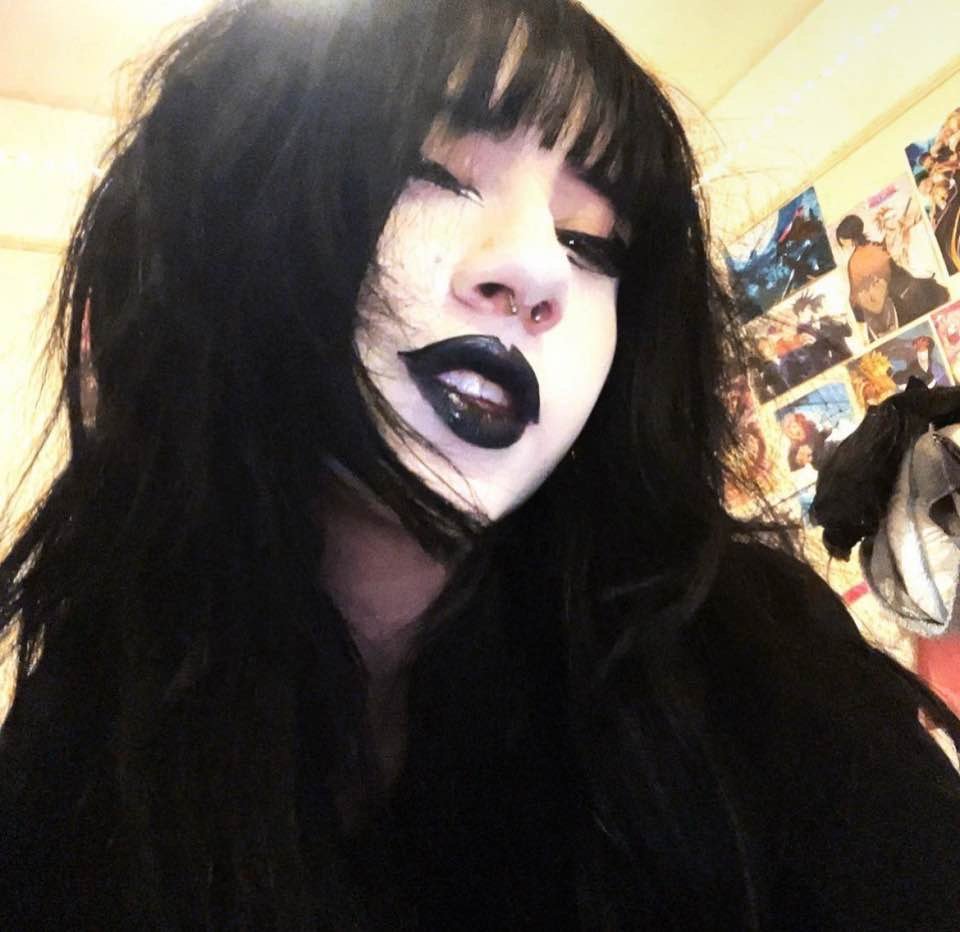 Cute Goth Girl Teasing With Her Pierced Nipples And Tight Body 3