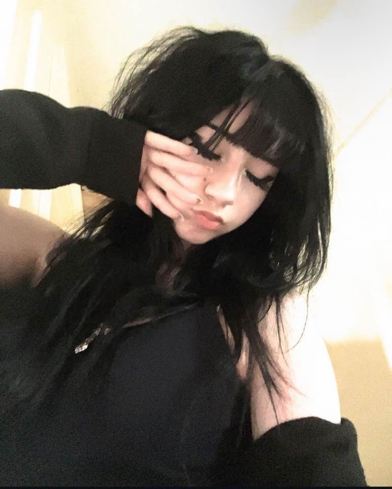 Cute Goth Girl Teasing With Her Pierced Nipples And Tight Body 8
