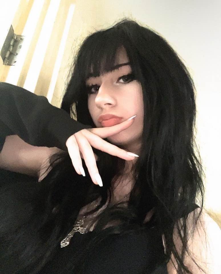 Cute Goth Girl Teasing With Her Pierced Nipples And Tight Body 12