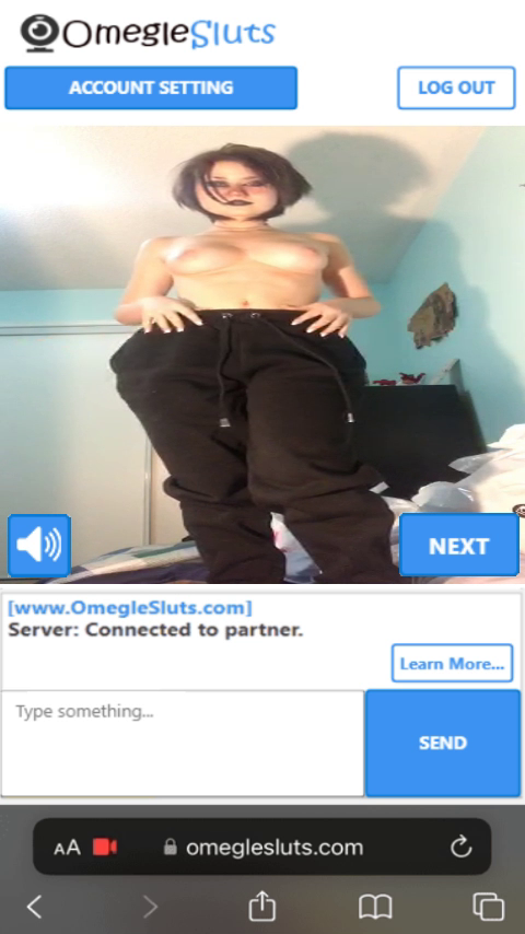 Horny Stranger Goth Flashes Her Juicy Tits on Omegle 2
