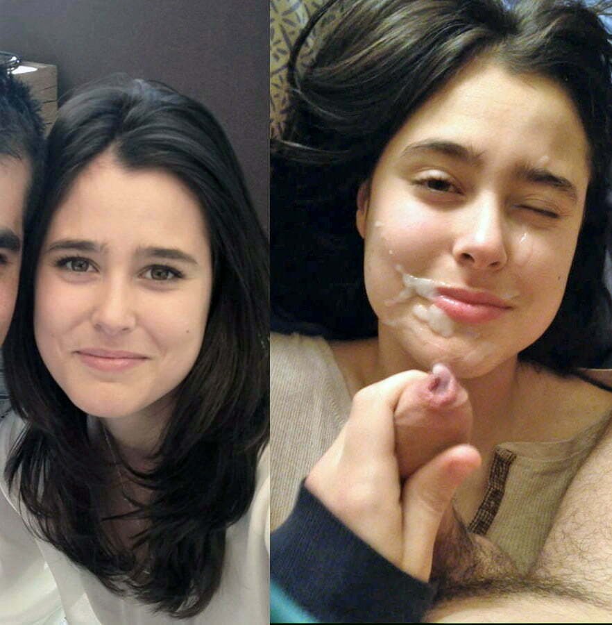 Amateur Girl Takes Facial In Naughty Selfie Session 1